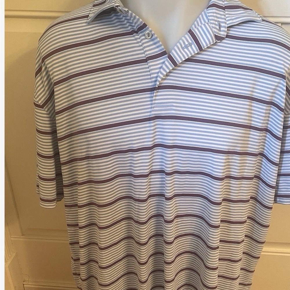 Peter Millar Summer Comfort Golf Shirt Men’s 2XL Short Sleeve Stretch Stripes
